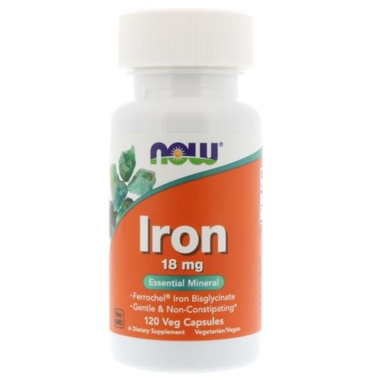 Picture of NOW Foods Iron 18mg Veg Capsule