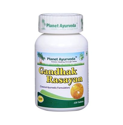 Picture of Planet Ayurveda Gandhak Rasayan Tablet