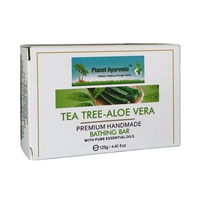 Picture of Planet Ayurveda Tea Tree Aloe Vera Premium Handmade Bathing Bar Pack of 2