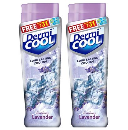 Picture of Dermicool Prickly Heat Powder 150gm (With Free Dettol Cool Soap 75gm) Lavender Pack of 2