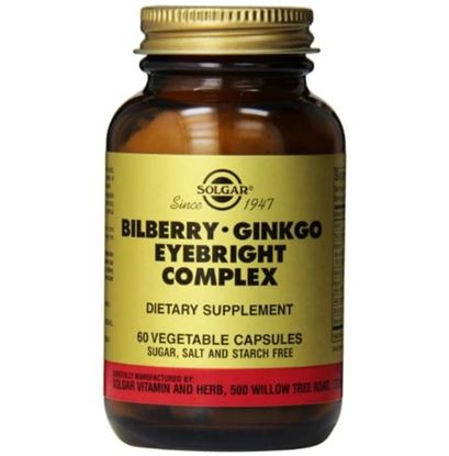 Picture of Solgar Bilberry Ginkgo Eyebright Complex Vegetable Capsule