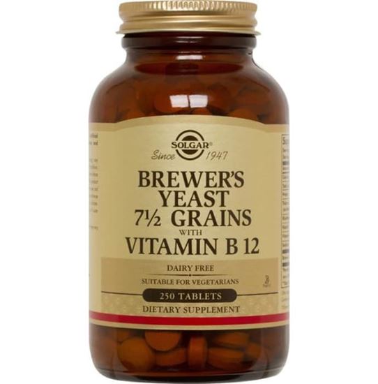 Picture of Solgar Brewer's Yeast 7 1/2 Grains with Vitamin B12 Tablet