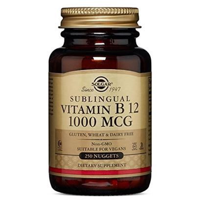 Picture of Solgar Sublingual Vitamin B12 1000mcg Nuggets
