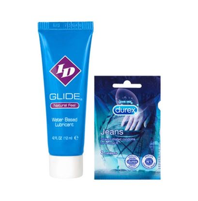 Picture of Thats Personal Combo Pack of ID Glide Water Based Lubricant 12 ml & Durex Jeans Condom