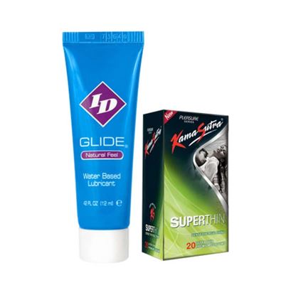 Picture of Thats Personal Combo Pack of ID Glide Water Based Lubricant 12 ml & KamaSutra Superthin Condom