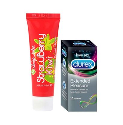 Picture of Thats Personal Combo Pack of ID Juicy Lube Lubricant 12 ml & Durex Extended Pleasure Condom
