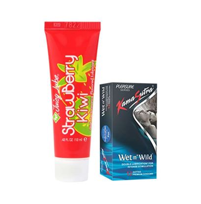Picture of Thats Personal Combo Pack of ID Juicy Lube Lubricant 12 ml & KamaSutra Wet n' Wild Condom