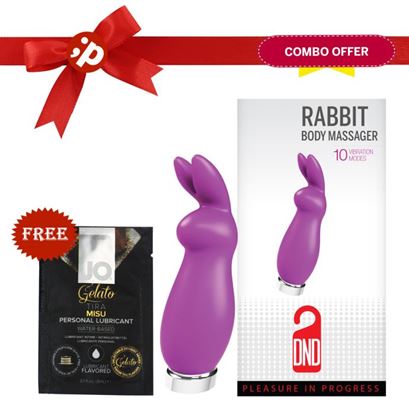 Picture of Thats Personal DND Rabbit Body Massager and Free JO Gelato Tira Misu Flavoured Lubricant 3ml Sachet