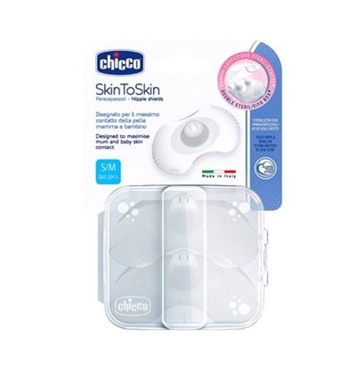 Picture of Chicco New Nipple Silicone Shields Small to Medium