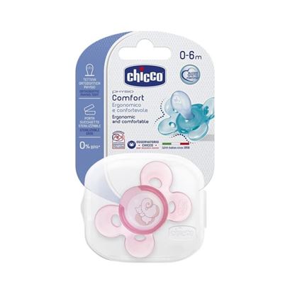 Picture of Chicco Physio Comfort Silicone 0-6 Months Soother Pink