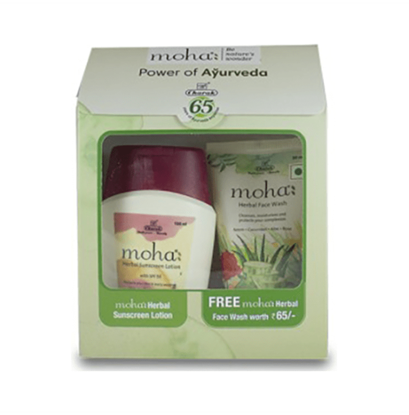 Picture of Moha Herbal Sunscreen Lotion 100ml with Free Moha Face Wash 50ml