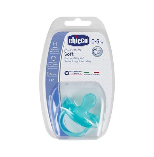 Picture of Chicco Physio Soft Silicone 0-6 Months Soother Blue