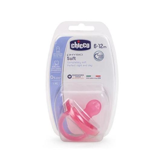 Picture of Chicco Physio Soft Silicone Soother 6-12M Pink