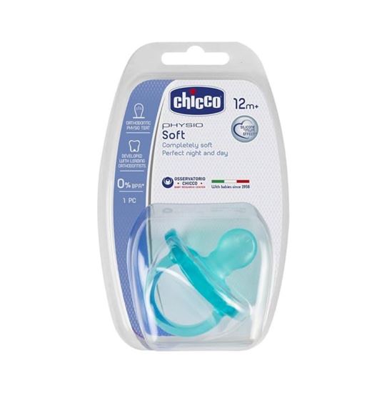 Picture of Chicco Physio Soft Silicone Soother 12M+ Sky Blue