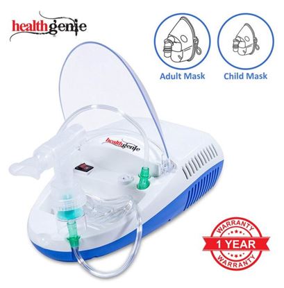 Picture of Healthgenie NB-201 Piston Compressor Nebulizer with Complete Nebulization Kit White
