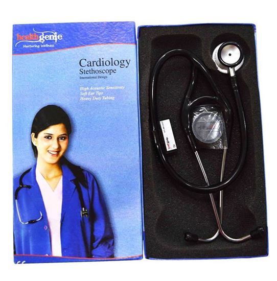 Picture of Healthgenie HG-401B Aluminium Dual Stethoscope Black