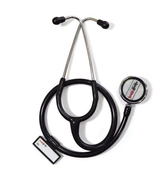 Picture of Healthgenie HG-404B Aluminium Double Stethoscope Black