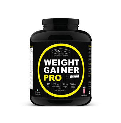 Picture of Sinew Nutrition Weight Gainer Pro with Digestive Enzymes Strawberry