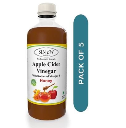 Picture of Sinew Nutrition Apple Cider Vinegar With Honey and Mother of Vinegar Pack of 5