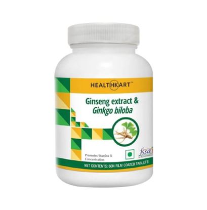 Picture of HealthKart Ginseng Extract & Ginkgo Biloba Tablet