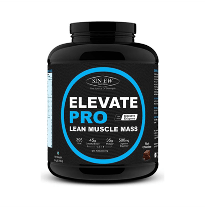 Picture of Sinew Nutrition Elevate PRO Lean Muscle Mass Gainer Protein Powder with Digestive Enzymes Rich Chocolate